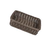 KOCKSHION Cestino Intrecciato Porta Pane e Snack in Rattan Sintetico 40x30x8 Cm Colore Caffè Per Esposizione e Organizzazione Domestica e Commerciale