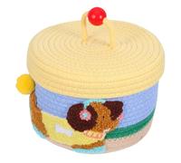 KOCKSHION Cesto Portaoggetti in Corda di Cotone Intrecciata per Ragazzo Ragazza, Organizer Versatile e Portatile per Celebrazioni del Primo Mese e Festa di Compleanno