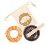 KOCKSHION Ciotola Tibetana per Meditazione Set con Bacchetta e Cuscino per Yoga e Relax Suono Sacro per Rilassamento e Miglioramento Della Del