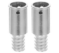 KOCKSHION Connettore Filettato per Scopa 22 Mm in Metallo, Set da 2 Punte per Asta Telescopica, Accessori per Riparazione Manico Scopa, Compatibile Manici Filettati Tipo Americano, per Uso
