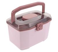 KOCKSHION Contenitore per Compresse Portatile con Maniglia, Scatola Portaoggetti in Plastica per Medicinali, Organizer Compatto per Farmacia Domestica e Viaggi, Scatola Medica Piccola