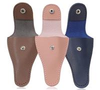 KOCKSHION Custodia Protettiva per Forbici Cuticole 3 Pezzi in PU, Borsa Portaforbici Compatta e Versatile, Adatta per Strumenti da Manicure e Toelettatura