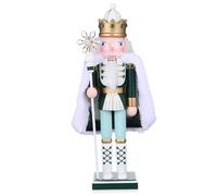 KOCKSHION Decorazione Natalizia Legno Statuetta Nutcracker da Tavolo Elegante Figura del Re dei Nutcracker per Atmosfera Festiva per Natale e Regali di Festa