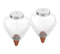 KOCKSHION Irrigatore Automatico per Piante 2 Pezzi, Dosatore in Plastica 500ml Riutilizzabile per Irrigazione Controllata di Piante in Vaso e Giardinaggio Domestico