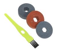 KOCKSHION Kit 4 Pezzi Ruote Lucidanti Riutilizzabili in Plastica e Pietra Fine D'acciaio, Pratiche e Semplici da Usare per Affilare Coltelli da Cucina e Accessori Colore Colore Casuale