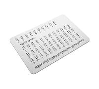 KOCKSHION Lavagna Alfabeto Braille e Punti in Rilievo Arabe Strumento Apprendimento Braille in Alluminio Per Principianti Ragazzo Ragazza Ragazza e Adulti Non Vedenti
