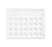 KOCKSHION Miscelazione Colori Facile Conservazione per Dipingere Bianca in Plastica 28 Fori per Pigmenti Acquerello e
