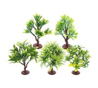 KOCKSHION Modelli di Alberi in Plastico 10 Pezzi per Micro Paesaggio, Decorazioni fai-da-te con Base per Diorama e Modellismo