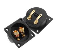 KOCKSHION Morsetto per Altoparlante e Scatola di Giunzione 2 Pezzi 57X57Mm in Plastica e Ottone per Autoradio e Sistemi Audio Professionali