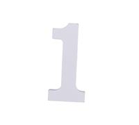KOCKSHION Numero da Tavolo in Legno Bianco 8cm Taglio di Precisione, Decorazione Unica per Matrimonio e Anniversario, Complemento Elegante la Casa