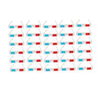 KOCKSHION Occhiali 3d in Cartone Monouso Anaglifi per Film e Video 3d, Confezione da 30 Pezzi, Accessori per Cinema e Feste, Adatti per Visione Stereoscopica e Realtà Aumentata