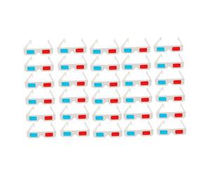 KOCKSHION Occhiali 3d in Cartone Monouso Anaglifi per Film e Video 3d, Confezione da 30 Pezzi, Accessori per Cinema e Feste, Adatti per Visione Stereoscopica e Realtà Aumentata