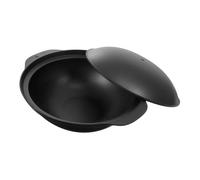 KOCKSHION Pentola con Riscaldamento Rapido per Riso a Fuoco Lento in Alluminio Nero e Alta Resistenza al Calore per Cucina Tradizionale