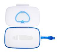 KOCKSHION Porta Salviette Blu in Pp Umidificate Portatile Riutilizzabile Apertura una Mano per Salviette Bagnate da Ragazzo Ragazza Ragazzo Ragazza Adatta per Seggioloni e Veicoli