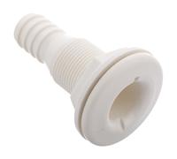 KOCKSHION Raccordo Passante per Scafo Barca in Plastica ABS Bianco 1" Sfiato a Ciotola per Impianti Idraulici Nautici e Scarico Sentina Yacht, Installazione Rapida per Uso Marino e