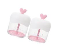 KOCKSHION Schiumatore Manuale per Viso e Corpo 2 Pezzi, Flacone Schiumogeno Trasparente Rosso Design a Forma di Cuore, Crea Schiuma Densa e Fine per Pulizia Delicata della Pelle Quotidiana