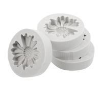 KOCKSHION Set 4 Pezzi Stampi in Silicone per Aromaterapia Fiori Girasole e Crisantemo, Resistente al Calore per Decorazioni da Appendere e Progetti Artistici in Casa
