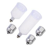 KOCKSHION Set 5 Pezzi Tazze di Vernice in Plastica per Aerografo Contenitori Pigmenti Staccabili Resistenti alla Corrosione Accessori per Pittura Erogatore Aria per Artisti Portatile