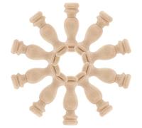 KOCKSHION Set da 10 Pilastri Romani in Legno Grezzo 6x1,8 Cm per Balaustre, Montanti Decorativi per Arredo Giardino e Scale Fai da Te, Colonne Vuote Intagli per Cortili e Parchi