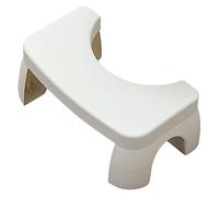 KOCKSHION Sgabello Per Wc Antiscivolo in Plastica Bianca, Sgabello Da Bagno Poggiapiedi Resistente e Design a u Compatibile Ogni Toilette, Come Supporto Per Movimenti Intestinali Sani in Casa