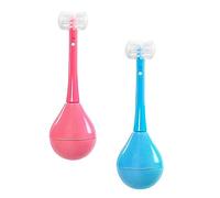 KOCKSHION Spazzolino da Denti per Bambini Tumbler 2 Pezzi Set Manuale Setole Morbide, Portatile e Lavabile la Pulizia Completa dei Primi Dentini, Design Cartone Animato per Bambini