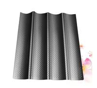 KOCKSHION Stampo da in al Carbonio Nero per Pane Francese Antiaderente e Facile da Pulire, con Fori per Cottura Uniforme, per Baking Bread in Home Kitchen
