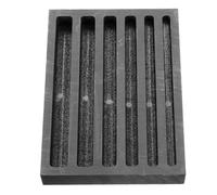 KOCKSHION Stampo per Fusione in Grafite a Sei Scanalature Senza Paratia, per Oro Argento e Leghe, Stabilità Termica, Adatto per Piccoli Volumi e Laboratori di Fusione Metalli