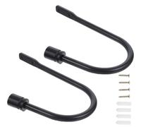 KOCKSHION Supporto per Gancio Fermatende in Ferro 2 Pezzi, Facile da Installare, Sicuro e Decorativo per Bagni e Armadi, Accessori per Tende Semplice Stile