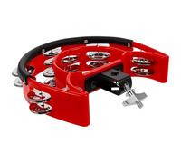 KOCKSHION Tamburello in ABS e Metallo Rosso con Doppia Serie di Sonagli Percussione Leggero e Resistente Accessorio Musicale per Strumenti a Percussione