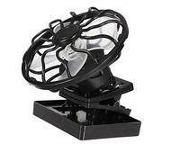 KOCKSHION Ventilatore ad Energia Solare Nero in Plastico, Risparmio Energetico per Creare Un'atmosfera Estiva Fresca e Naturale in Casa o Ufficio