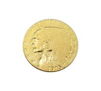 Kocreat COPY 1915 Testa Indiana Eagle Oro Moneta 2.5 Dollari - REPLICA USA Souvenir Moneta Fortunata Hobo Coin Dollaro Morgan