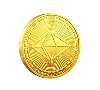 Kocreat Ethereum ETH Ether Moneta Commemorativa Virtuale Bitcoin Wall Street Fortunato Decisione Moneta Hobo Coin Souvenir Moneta Sfida Moneta Replica Collezione Oro