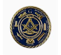 Kocreat Free and Accepted Masons Gold Plated Commemorative Coin Collection Replica-US Freemasonry Coin Lucky Morgan Hobo Coin Challenge Copia della moneta