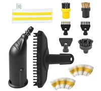 Kocusu 11 pulitore a vapore accessori per Kärcher, set completo per SC1 SC2 SC3 SC4 SC5, con spazzola rotonda, spazzola per fughe, set di spazzole rotonde, spazzola a vapore a mano, ugello raschietto