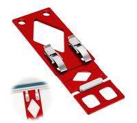 Kocusu Binario di guida angolare con guida dei bordi, 90° ad angolo retto fresato CNC guida per seghe circolari, compatibile con binario di guida Makita, rosso