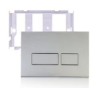 Kocusu Piastra di comando per WC, cassetta di ricambio per Geberit Sigma, per elemento WC con telaio di montaggio e set di leve, compatibile con Sigma 01, 20, 21, 30, 50, 60, UP320, 300 (argento)