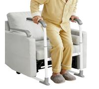 Kocusu Supporto per alzarsi, per anziani, altezza regolabile 65-70 cm e larghezza regolabile in 2 posizioni, con corrimano antiscivolo, aiuto per la mobilità per anziani, pazienti e disabili