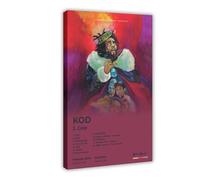 KOD Rapper J Cole - Poster su tela con copertina di album, idea regalo, decorazione per camera da letto, ufficio, camera da letto, regalo, 20 x 30 cm
