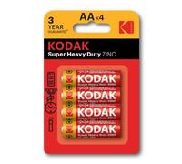 Kodak Batterie Extra Heavy Duty Zinc Blister da AA x 4 1,5V