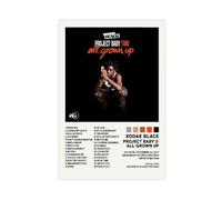 Kodak Black Project Baby 2 All Grown Up - Poster su tela, decorazione per camera da letto, ufficio, camera da letto, regalo, 20 x 30 cm
