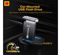 Kodak Chiavetta USB montata su auto 32gb 64gb 128gb USB3.2 Gen 1 Mini Pendrive U-disk in metallo per Smart Phone PC Desktop Laptop