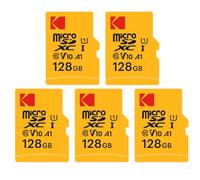KODAK Confezione da 5 schede di memoria micro SDXC 128 GB Premium - Velocità e affidabilità per uno storage eccezionale