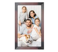 KODAK Cornice digitale Wi-Fi 27 pollici, HD IPS Cornice elettronica con 32 GB di memoria, rotazione automatica delle immagini, condivisione di foto o video ovunque tramite app, marrone, con