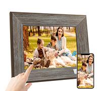 KODAK Cornice Digitale WiFi 8 Pollici Legno, Smart Cornice Foto Touchscreen IPS Cornice Elettronica Cloud con App, Memoria 16GB, Supporto Scheda SD, USB, Condivisione di Immagini Musica Video