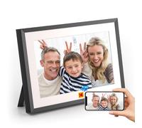 KODAK Cornice per foto digitale da 10 pollici, WiFi, cornice digitale con batteria ricaricabile, touch screen HD IPS Smart Cloud Photo Frame con 32 GB (legno da 10 pollici, con batteria)