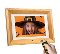 KODAK Cornice portafoto digitale da 10 pollici con telecomando, cornice digitale in legno senza WiFi, 8 GB di memoria, elettronica cornice HD per foto e video, supporto USB, scheda SD, auto-rotazione