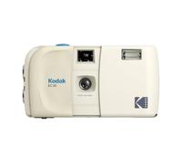 KODAK EC35 - Fotocamera a pellicola da 35 mm, riutilizzabile, senza messa a fuoco, flash integrato, copertura scorrevole, compatibile con principianti (Singolo, Bianco vaniglia)
