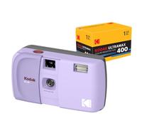 KODAK EC35 - Fotocamera a pellicola da 35 mm, riutilizzabile, senza messa a fuoco, flash integrato, copertura scorrevole, compatibile con principianti (Lavanda) Kodak Ultramax 400/24 35mm