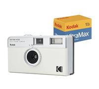 KODAK EKTAR H35 Fotocamera a pellicola half frame, 35 mm, riutilizzabile, senza messa a fuoco, leggera, facile da usare (pacchetto bianco con pellicola da 24 esposizioni)