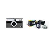 KODAK EKTAR H35N Fotocamera Mezzo Formato, 35 mm, réutilisable, Senza Messa a Fuoco, Filtro Stella Integrato, Obiettivo Migliorato - Nero + GT PHOTO Pellicola Colore Retrò 35mm - 24 Foto